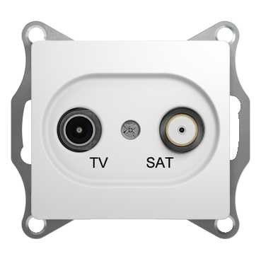 Glossa TV-SAT РОЗЕТКА оконечная 1DB, механизм, БЕЛЫЙ, GSL000197, Systeme Electric 