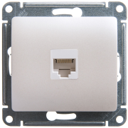 Glossa РОЗЕТКА компьютерная RJ45 кат.5Е, ПЕРЛАМУТР, GSL000681K, Systeme Electric