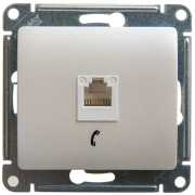 Glossa РОЗЕТКА телефонная RJ11, ПЕРЛАМУТР, GSL000681T, Systeme Electric 