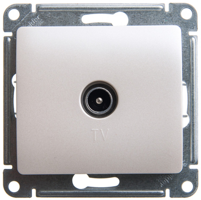 Glossa TV РОЗЕТКА одиночная 1DB, ПЕРЛАМУТР, GSL000691, Systeme Electric 
