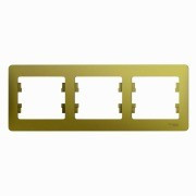 Glossa Рамка на 3 поста, горизонтальная, ФИСТАШКОВЫЙ, GSL001003, Systeme Electric 