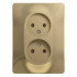 Glossa РОЗЕТКА двойная без заземления,16А, в сборе, ТИТАН, GSL000420, Systeme Electric 