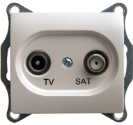 Glossa TV-SAT РОЗЕТКА оконечная 1DB, механизм, ПЕРЛАМУТРОВЫЙ, GSL000697, Systeme Electric 