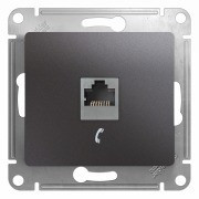 Glossa РОЗЕТКА телефонная RJ11, механизм, ГРАФИТ, GSL001381T, Systeme Electric 