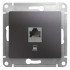 Glossa РОЗЕТКА компьютерная RJ45 кат.5Е, механизм, ГРАФИТ, GSL001381K, Systeme Electric 