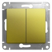 Glossa 2-клавишный ВЫКЛЮЧАТЕЛЬ,схема 5,10AX, механизм, ФИСТАШКОВЫЙ, GSL001051, Systeme Electric 