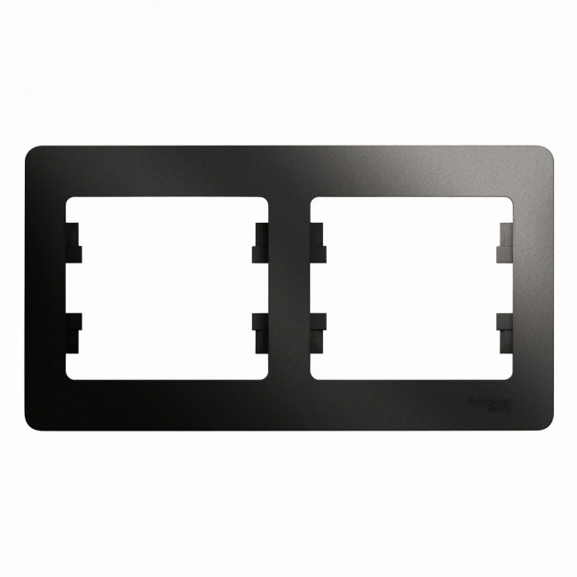 Glossa Рамка на 2 поста, горизонтальная, АНТРАЦИТ, GSL000702, Systeme Electric 
