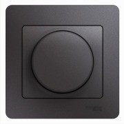 Glossa СВЕТОРЕГУЛЯТОР   поворотный, 300Вт, в сборе, ГРАФИТ, GSL001334, Systeme Electric 