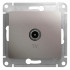 Glossa TV РОЗЕТКА проходная 4DB, механизм, ПЛАТИНА, GSL001292, Systeme Electric 