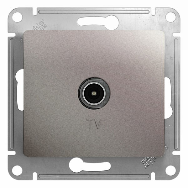 Glossa TV РОЗЕТКА оконечная 1DB, механизм, ПЛАТИНА, GSL001291, Systeme Electric 