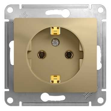 Glossa РОЗЕТКА с заземлением, 16А, механизм, ТИТАН, GSL000443, Systeme Electric 