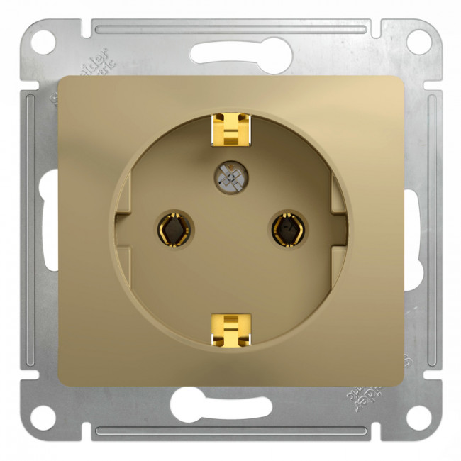 Glossa РОЗЕТКА с заземлением, 16А, механизм, ТИТАН, GSL000443, Systeme Electric 