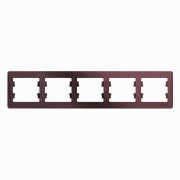 Glossa Рамка на 5 постов, горизонтальная, БАКЛАЖАНОВЫЙ, GSL001105, Systeme Electric 