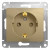 Glossa РОЗЕТКА с заземлением со шторками, 16А, механизм, ТИТАН, GSL000445, Systeme Electric