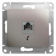 Glossa РОЗЕТКА телефонная RJ11, механизм, ПЛАТИНА, GSL001281T, Systeme Electric 