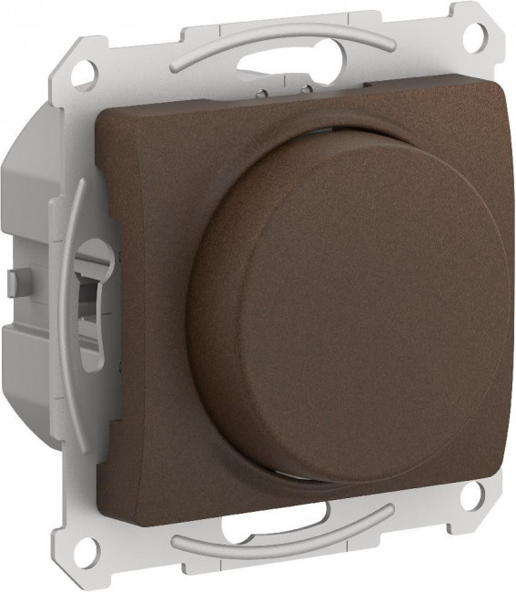 Glossa СВЕТОРЕГУЛЯТОР    поворотно-нажимной , LED, RC, 315Вт, мех., ШОКОЛАД, GSL000830, Systeme Electric 