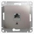 Glossa РОЗЕТКА компьютерная RJ45 кат.5Е, механизм, ПЛАТИНА, GSL001281K, Systeme Electric 