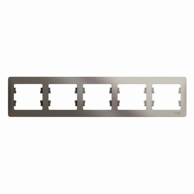 Glossa Рамка на 5 постов, горизонтальная, ПЛАТИНА, GSL001205, Systeme Electric 