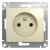 Glossa РОЗЕТКА без заземления, 16А, механизм, БЕЖЕВЫЙ, GSL000241, Systeme Electric