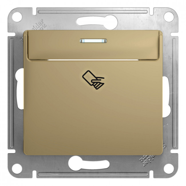 Glossa КАРТОЧНЫЙ ВЫКЛЮЧАТЕЛЬ, схема 6, МЕХ., ТИТАН, GSL000469, Systeme Electric 