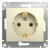 Glossa РОЗЕТКА с заземлением, 16А, механизм, БЕЖЕВЫЙ, GSL000243, Systeme Electric