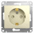 Glossa РОЗЕТКА с заземлением со шторками, 16А, механизм, БЕЖЕВЫЙ, GSL000245, Systeme Electric