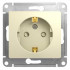 Glossa РОЗЕТКА с заземлением со шторками, 16А, механизм, БЕЖЕВЫЙ, GSL000245, Systeme Electric 