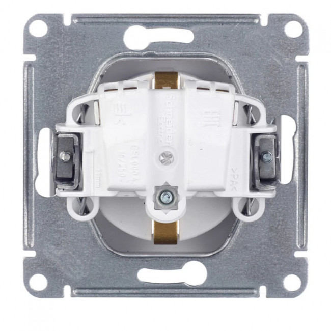 Glossa РОЗЕТКА с заземлением со шторками, 16А, механизм, БЕЖЕВЫЙ, GSL000245, Systeme Electric 