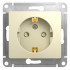 Glossa РОЗЕТКА с заземлением со шторками, 16А, механизм, БЕЖЕВЫЙ, GSL000245, Systeme Electric 