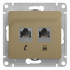 Glossa РОЗЕТКА двойная RJ11+RJ45, кат.5Е, механизм, ТИТАН, GSL000485, Systeme Electric 