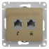 Glossa РОЗЕТКА двойная RJ11+RJ45, кат.5Е, механизм, ТИТАН, GSL000485, Systeme Electric 