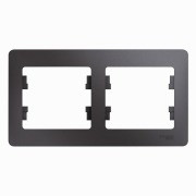 Glossa Рамка на 2 поста, горизонтальная, ГРАФИТ, GSL001302, Systeme Electric 