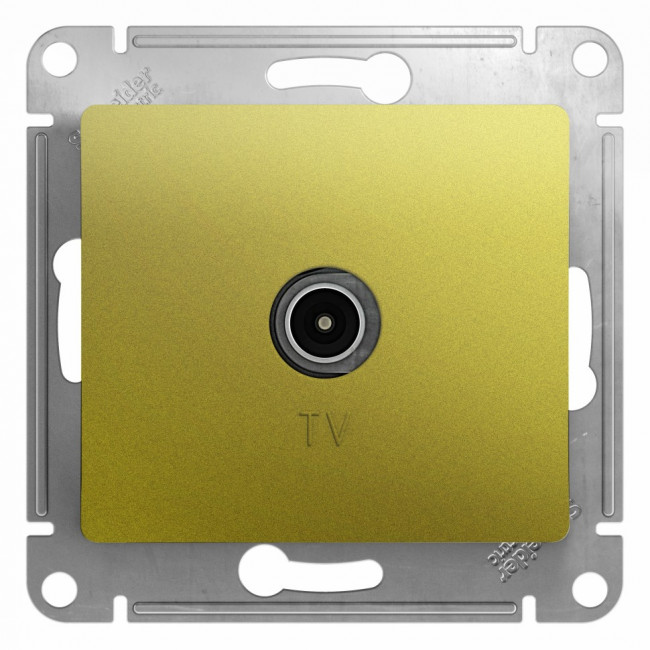 Glossa TV РОЗЕТКА оконечная 1DB, механизм, ФИСТАШКОВЫЙ, GSL001091, Systeme Electric 