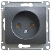 Glossa РОЗЕТКА без заземления, 16А, 250В, механизм, АНТРАЦИТ, GSL000741, Systeme Electric 