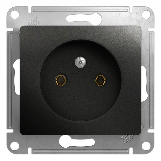 Glossa РОЗЕТКА без заземления, 16А, 250В, механизм, АНТРАЦИТ, GSL000741, Systeme Electric 