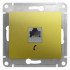 Glossa РОЗЕТКА телефонная RJ11, механизм, ФИСТАШКОВЫЙ, GSL001081T, Systeme Electric 
