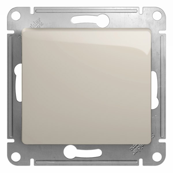 Glossa Нажимная КНОПКА,схема 1,10AX, механизм,МОЛОЧНЫЙ, GSL000915, Systeme Electric 
