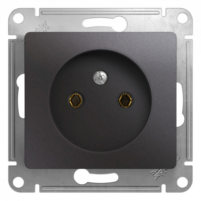 Glossa РОЗЕТКА без заземления,16А, 250В, механизм, ГРАФИТ, GSL001341, Systeme Electric 