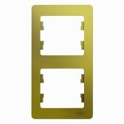 Glossa Рамка на 2 поста, вертикальная, ФИСТАШКОВЫЙ, GSL001006, Systeme Electric 