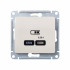 Glossa USB РОЗЕТКА тип-C 65Вт высокоскоростная зарядка QC, PD, механизм, БЕЖЕВЫЙ, GSL000227, Systeme Electric 