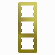Glossa Рамка на 3 поста, вертикальная, ФИСТАШКОВЫЙ, GSL001007, Systeme Electric 