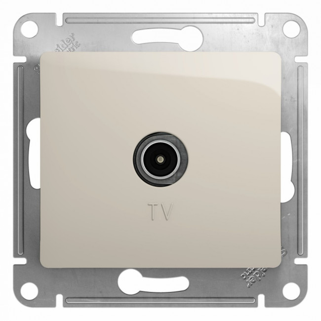 Glossa TV РОЗЕТКА оконечная 1DB, механизм, МОЛОЧНЫЙ, GSL000991, Systeme Electric 