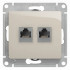 Glossa РОЗЕТКА двойная RJ11+RJ45, кат.5Е,механизм, МОЛОЧНЫЙ, GSL000985, Systeme Electric 