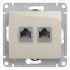 Glossa РОЗЕТКА двойная RJ11+RJ45, кат.5Е,механизм, МОЛОЧНЫЙ, GSL000985, Systeme Electric 