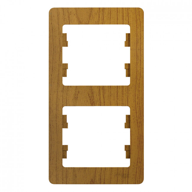 Glossa Рамка на 2 поста, вертикальная, ДЕРЕВО ДУБ, GSL000506, Systeme Electric 