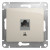 Glossa РОЗЕТКА компьютерная RJ45 кат.5Е, механизм, МОЛОЧНЫЙ, GSL000981K, Systeme Electric