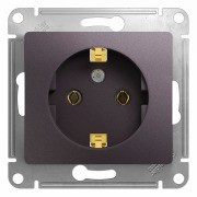 Glossa РОЗЕТКА с заземлением,16А, 250В, механизм, СИРЕНЕВЫЙ ТУМАН, GSL001443, Systeme Electric 
