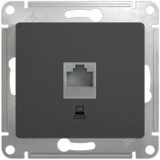 Glossa РОЗЕТКА компьютерная RJ45 кат.5Е, АНТРАЦИТ, GSL000781K, Systeme Electric 