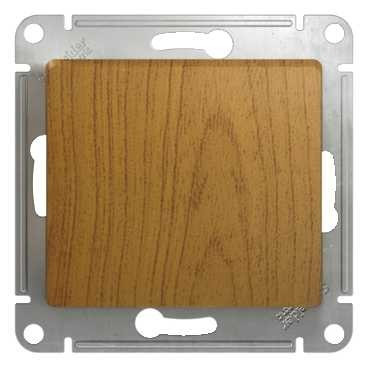 Glossa Нажимная КНОПКА, схема 1, 10АХ, механизм, ДЕРЕВО ДУБ, GSL000515, Systeme Electric 