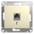 Glossa РОЗЕТКА телефонная RJ11, механизм, БЕЖЕВЫЙ, GSL000281T, Systeme Electric